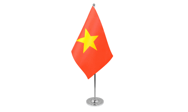 Vietnam Satin Table Flag